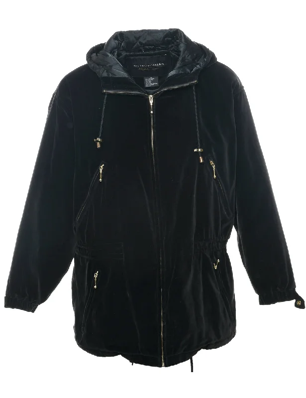 Don’t Miss Out vintage coatVelvet Hooded Coat - S