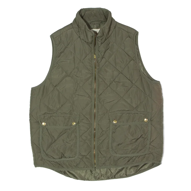 outdoor adventure coatANDREA JOVINE Quilted Gilet Green Womens L