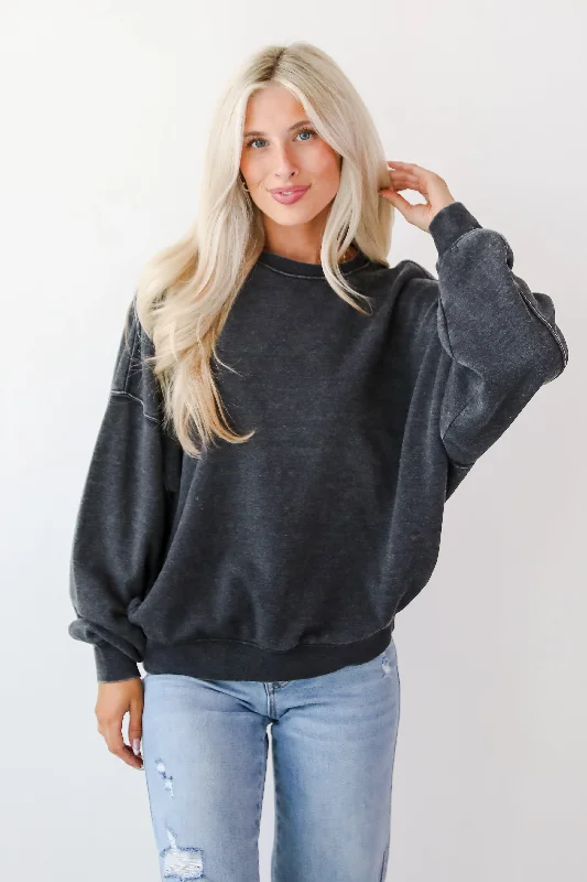 Lowest Price comfortable athletic sweatshirtFINAL SALE - Weekend Chiller Black Sweatshirt - DOORBUSTER