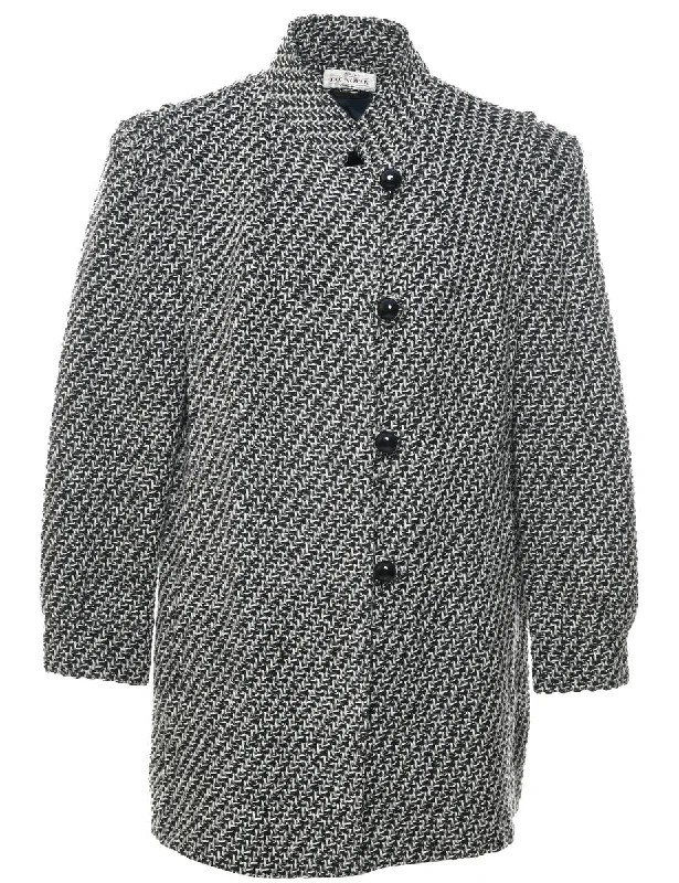 Savings Spectacular comfortable outerwearBlack Wool Coat - L