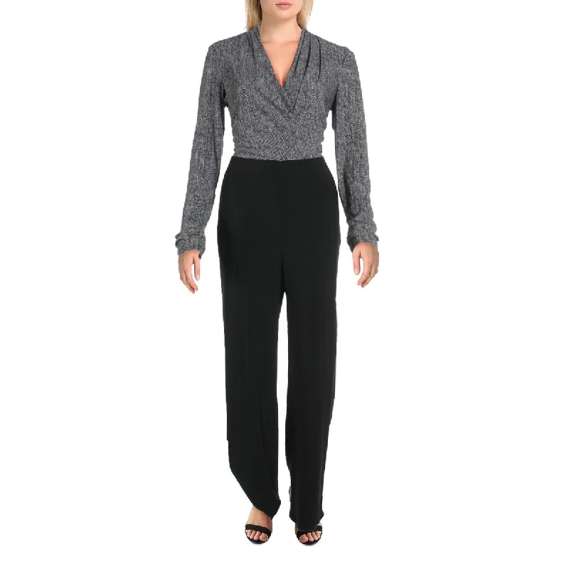 Don’t Miss Out Ralph Lauren Women's Faria Printed Faux Wrap Jumpsuit Black Size 10
