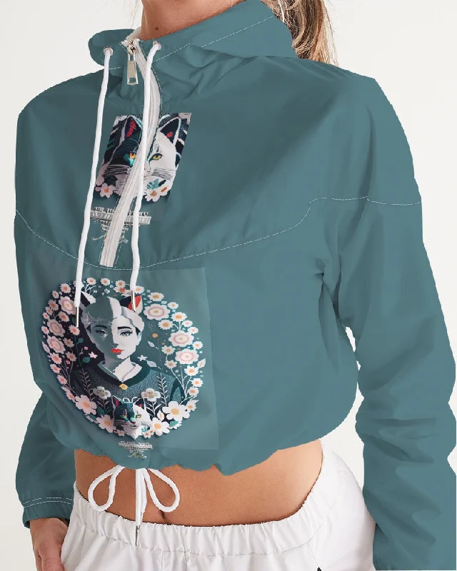 Big Discounts Silverfox flower Women's Cropped Windbreaker