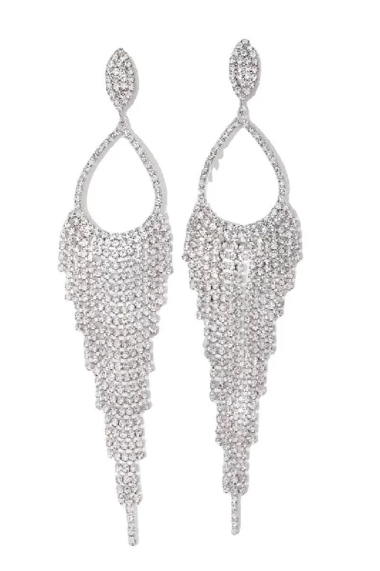 Clearance Event elegant dressFancy dress earrings full of drill drops tassel earrings 731767355368