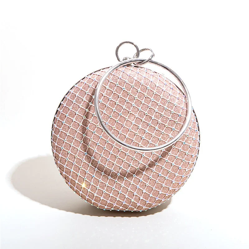 Exclusive Savings A-line dressSmall round bag ins Holding diamond-studded dinner bag Round jackhammer bag 640797477916