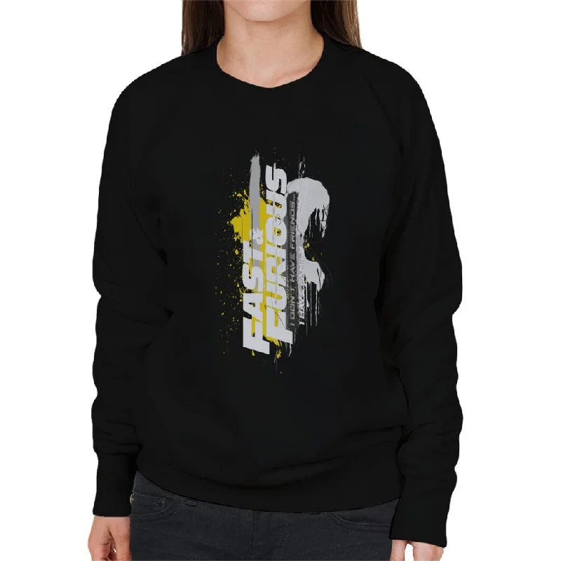 eco-friendly fitness hoodieFast and Furious I Dont Have Friends I Have Family Women's Sweatshirt