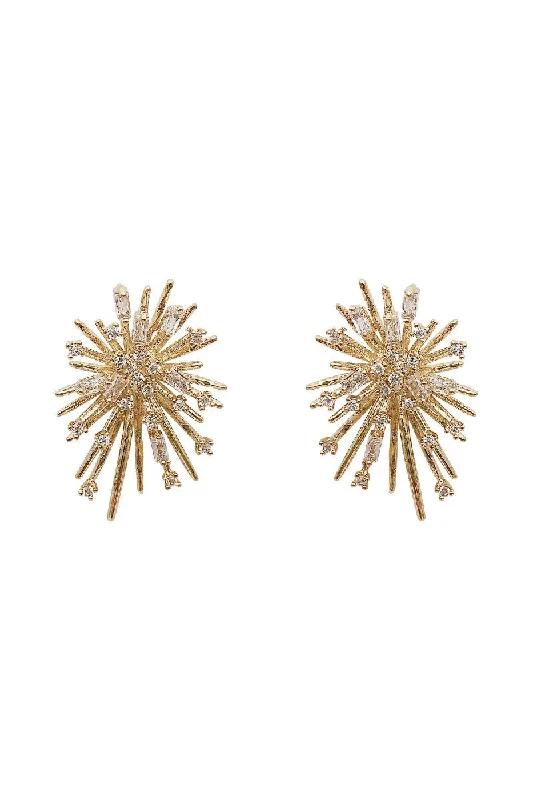 Bonus Savings high-waisted dressZircon Fireworks Earrings Electroplated Exquisite Earrings 629289761561
