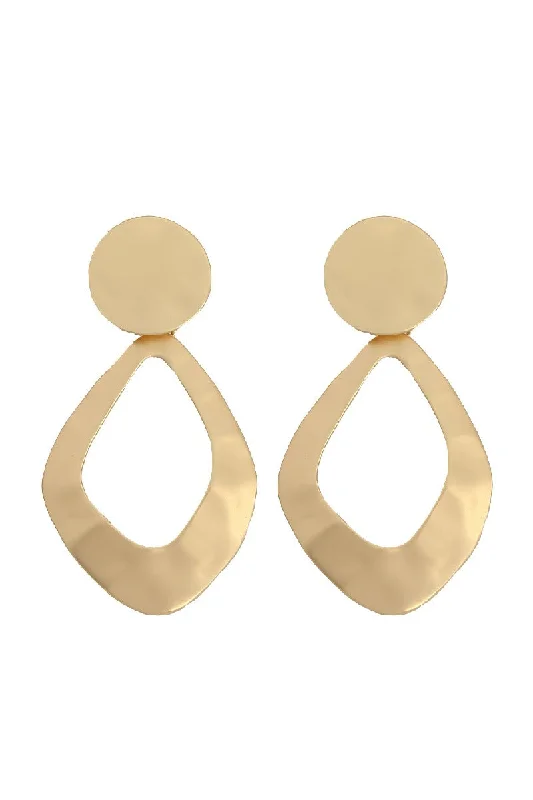 Savings Event satin dressAtmospheric exaggerated ear clips Fashion geometric metal earrings  671815042653