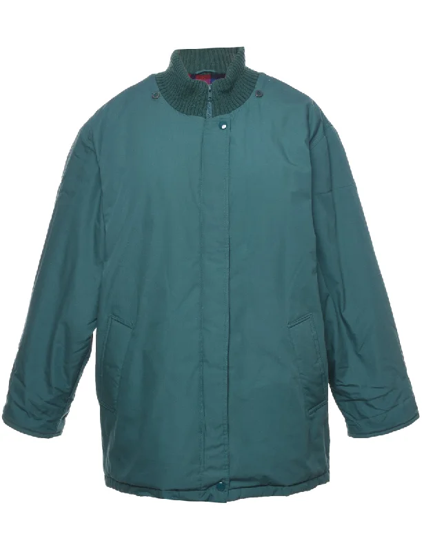 Hot Deal fashionable quilted coatGreen Coat - L