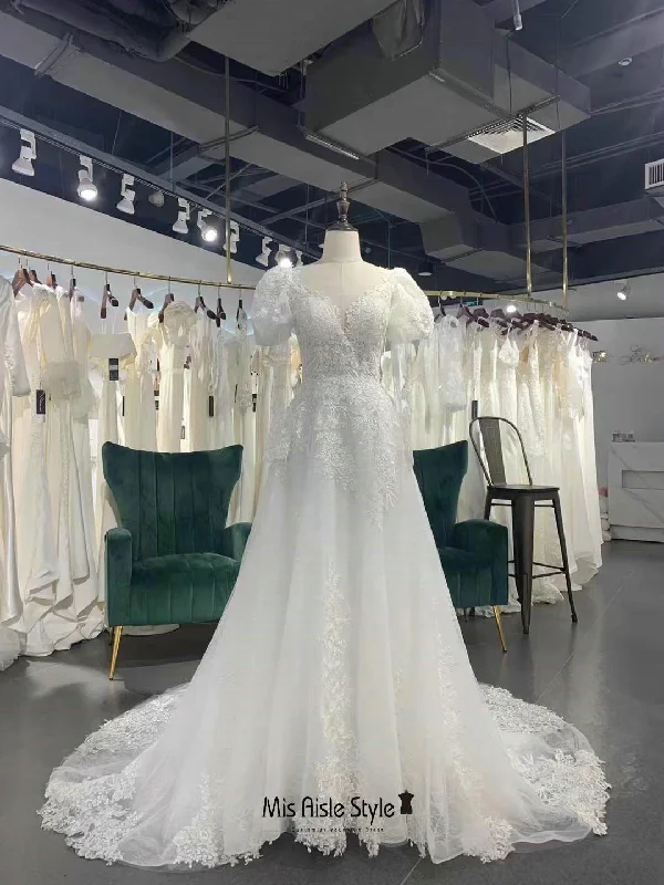 One-DAY Sale relaxed fit dressLong Sleeve Vintage Wedding Dress