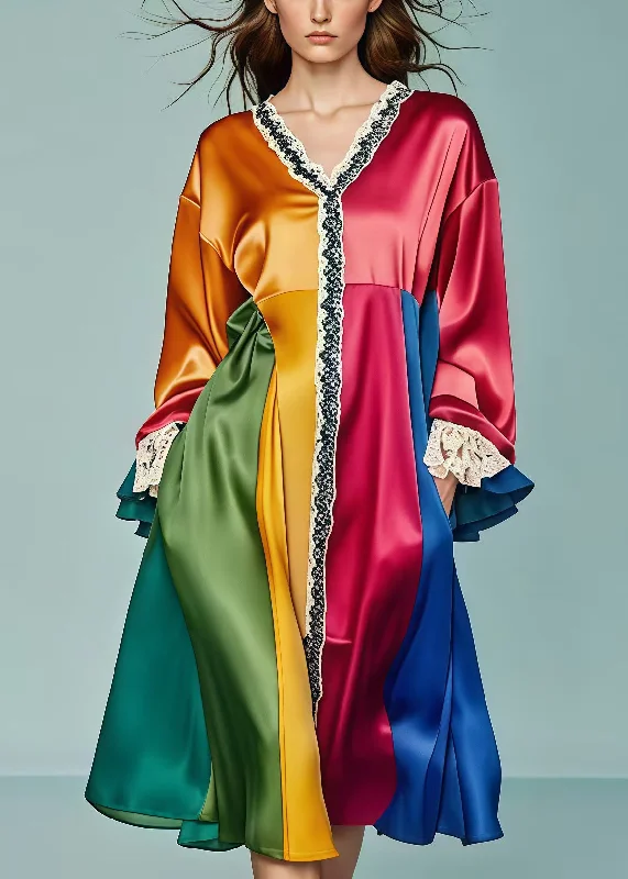 Big Discounts bodycon dressStyle Multicolor Oversized Lace Patchwork Silk Vacation Dresses Fall Big Discounts bodycon dressStyle Multicolor Oversized Lace Patchwork Silk Vacation Dresses Fall