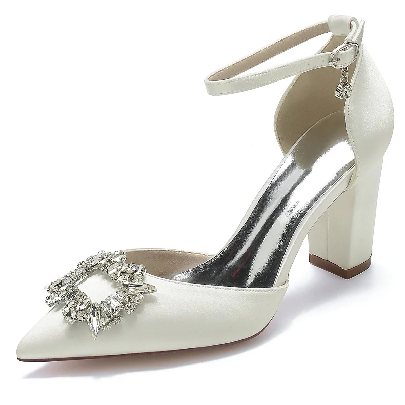 Hurry In boho-chic dressChunky Heel 8.5cm Silk-Like Shoes CK0396