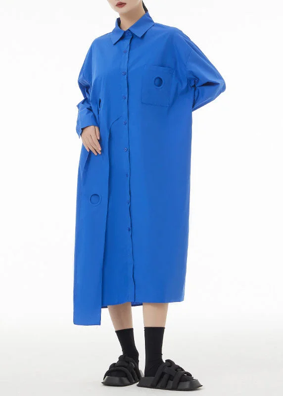 Don’t Miss Out casual slip dressBlue Patchwork Cotton Shirt Dress Peter Pan Collar Button Spring Don’t Miss Out casual slip dressBlue Patchwork Cotton Shirt Dress Peter Pan Collar Button Spring