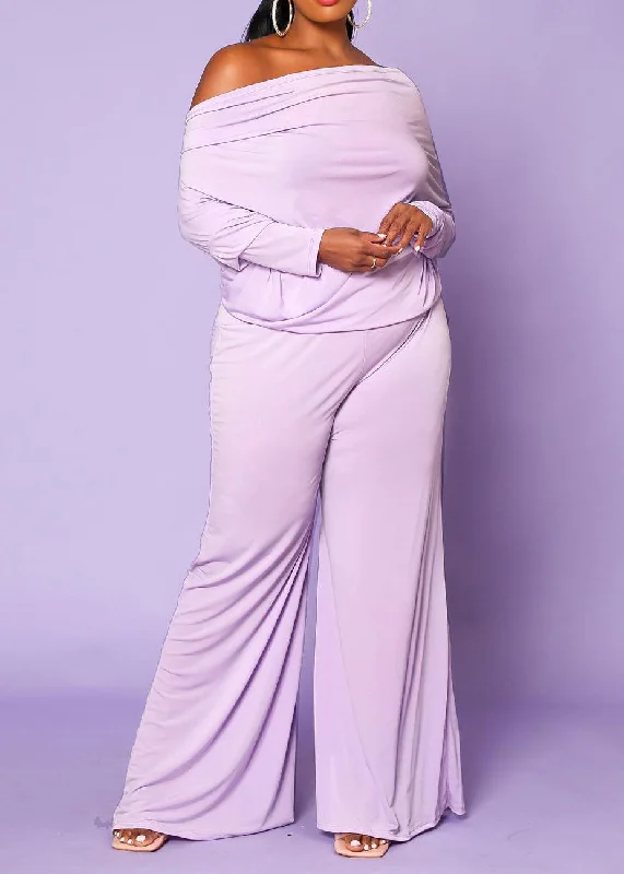 Price Drop Plus Size Relaxed Fit Long Sleeves Multiple way Style Wide Leg Jumpsuit