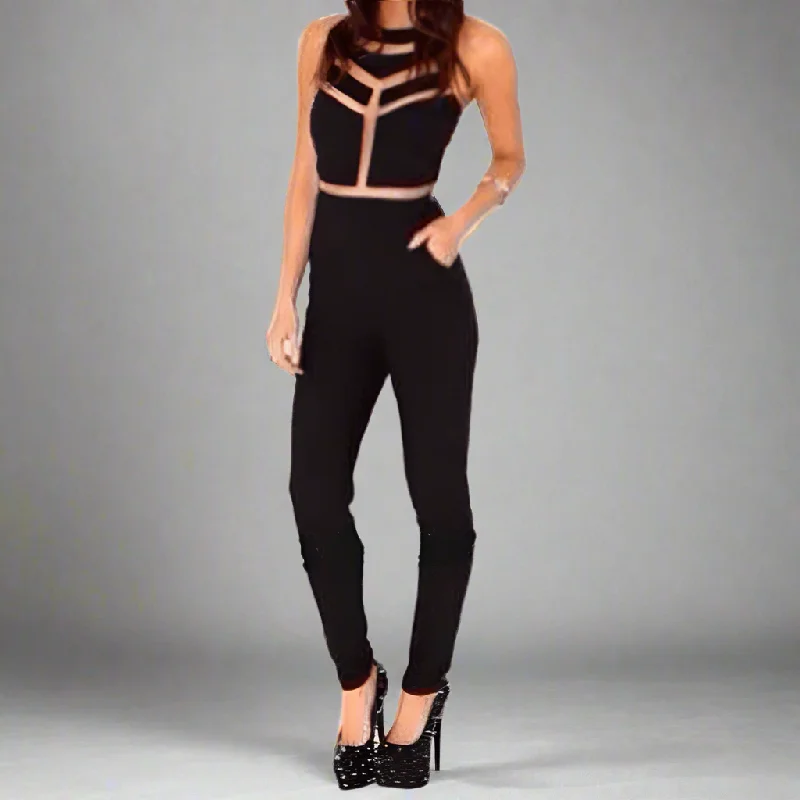 Incredible Offers Honey Mesh jumpsuit catsuit