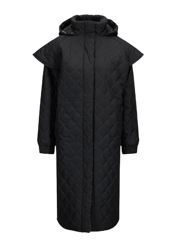 classic bomber jacketQuilted Tyfon Coat - New Black