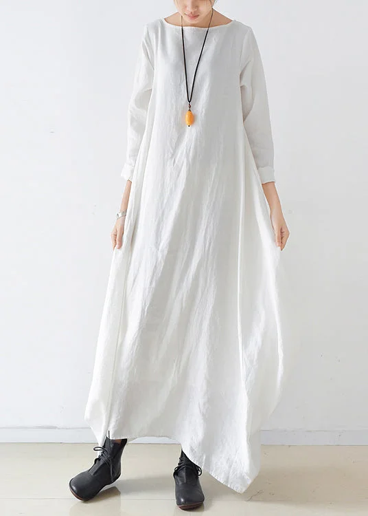 Reduced Prices elegant shift dressWhite Slash Neck Pockets Linen Dress Long Sleeve Reduced Prices elegant shift dressWhite Slash Neck Pockets Linen Dress Long Sleeve