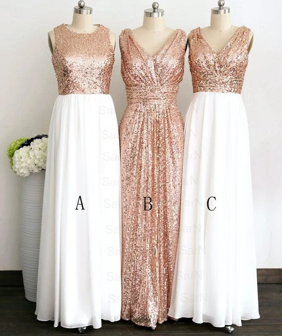 Bargain Prices knit dressSequins Gold Bridesmaid Dress