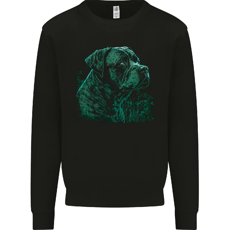 Limited Availability minimalist gym sweatshirtA Green Cane Corso Dog Mens Sweatshirt Jumper