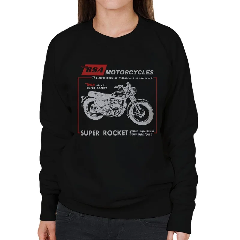 high-end athletic hoodieBSA Motorcycles Super Rocket Women's Sweatshirt