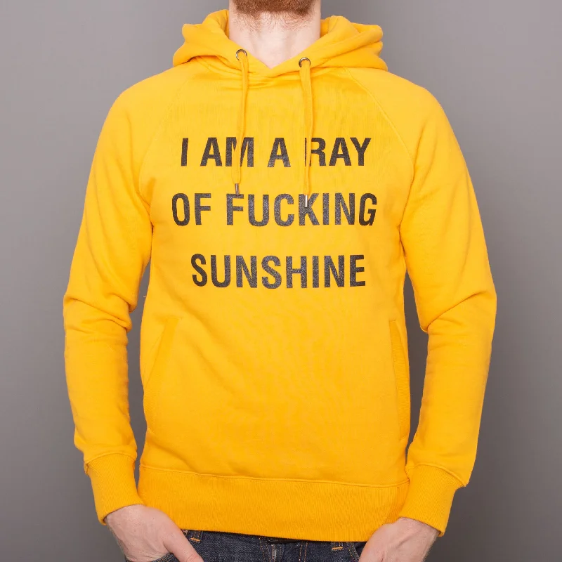 Quick Sale trendy hooded sweatshirtUnisex Hoody - Ray of fucking Sunshine - Yellow
