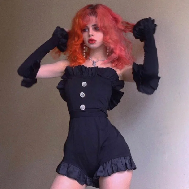 The Best Prices Review for Sexy black jumpsuit + sleeves yv43417