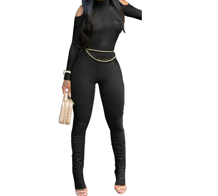Don't Wait Velvet Long Sleeve Jumpsuit