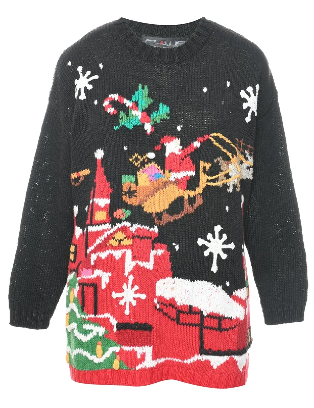 raincoatSanta Claus & Reindeer Christmas Jumper - M