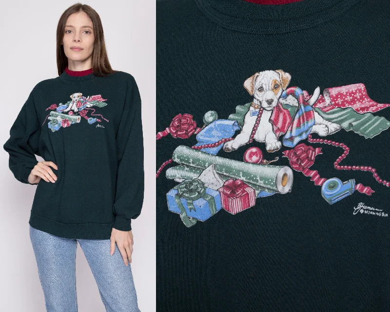 Early Access 1X 90s Christmas Puppy Sweatshirt