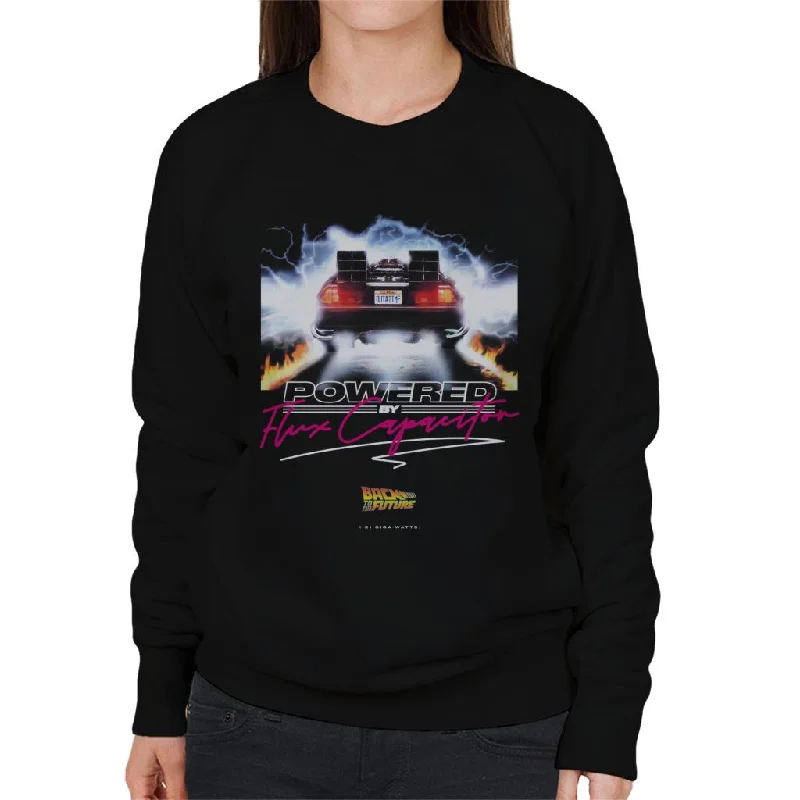 Don’t Miss Out stylish training hoodieBack to the Future Delorean Powered By Flux Capacitor Women's Sweatshirt