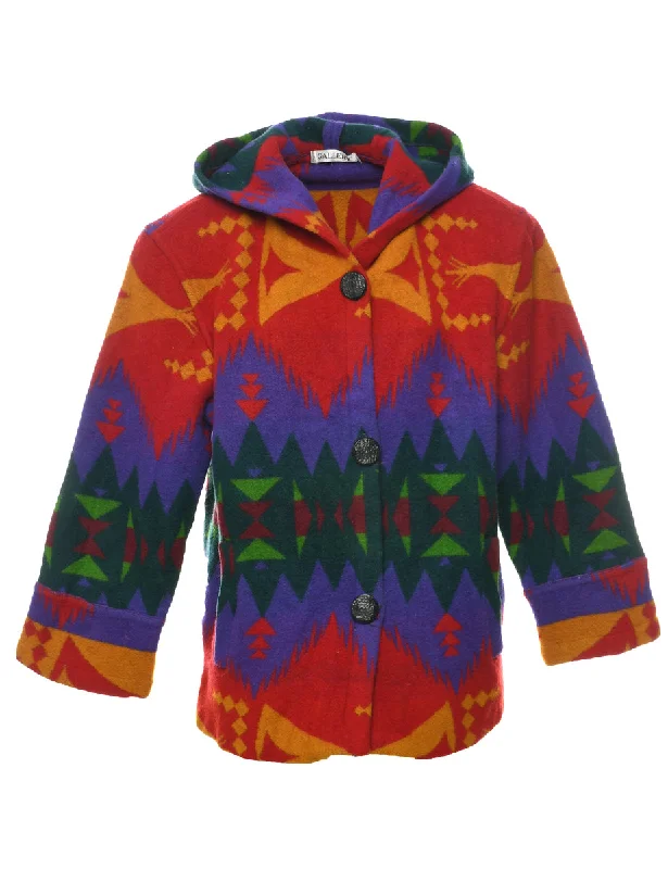 Deal Dash cozy wool-blend coatMulti-colour Wool Coat - S