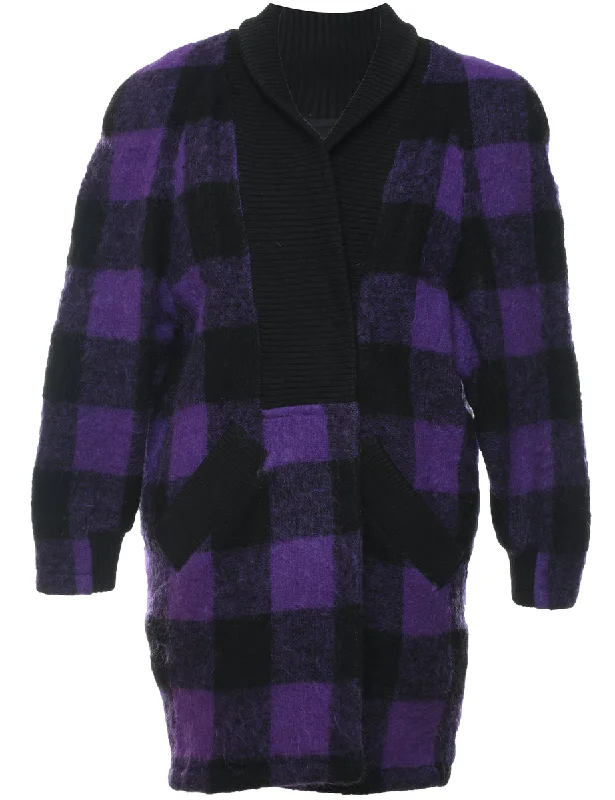 Amazing Deals fitted trench coatChecked Wool Coat - M