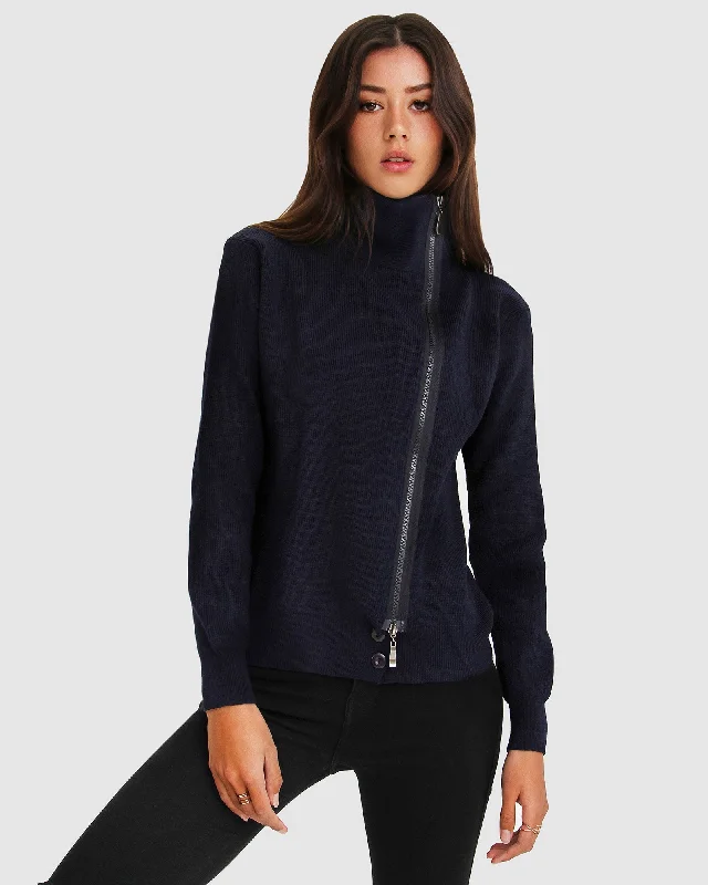 While Supplies Last chic outerwearBrother’s Zip Front Jumper - Navy