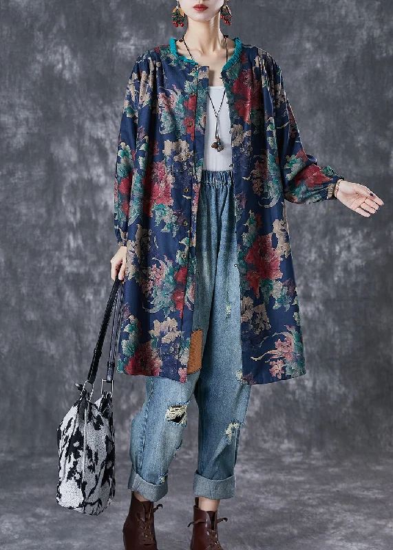 sophisticated dressBlack Print Linen Shirt Dress Ruffled Fall