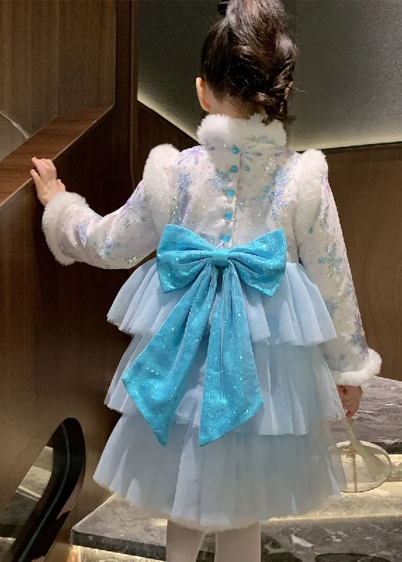 Major Savings summer dressCute Blue Fur Collar Bow Tulle Patchwork Warm Fleece Girls Long Dress Winter Major Savings summer dressCute Blue Fur Collar Bow Tulle Patchwork Warm Fleece Girls Long Dress Winter