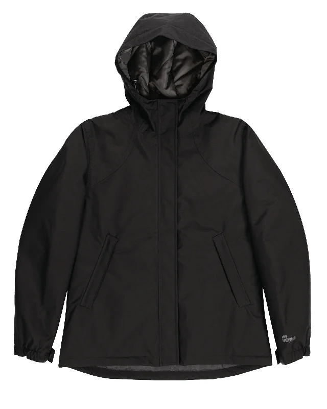 oversized coatBerne Black 100% Nylon Ladies Coastline Waterproof Rain Jacket