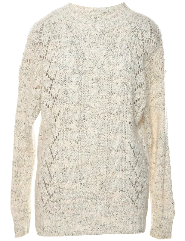 Super Bargain contemporary coatCable Knit Jumper - M