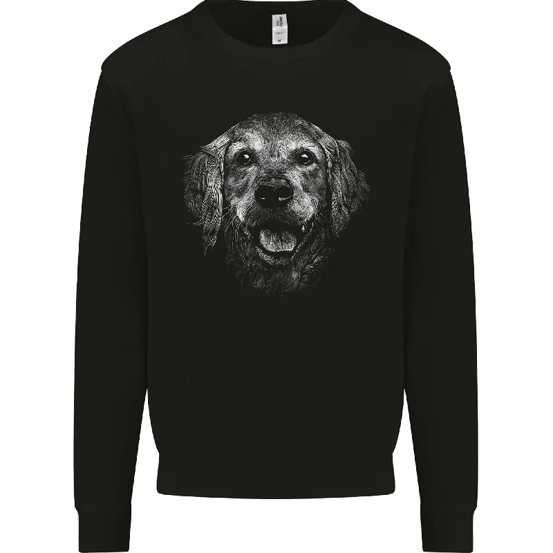 fitness hoodie for trainingA Golden Retriever Face Mens Sweatshirt Jumper