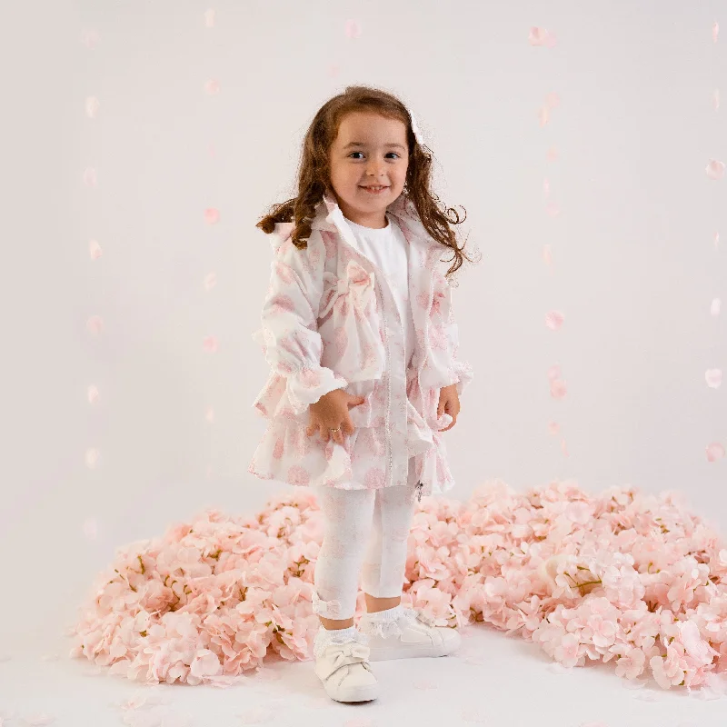 floral wrap dressLITTLE A - Abbie Hooded Bunny Print Jacket - Bright White