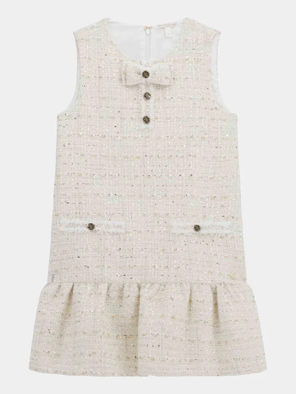 bodycon dressGirls Tweed Dress in Beige