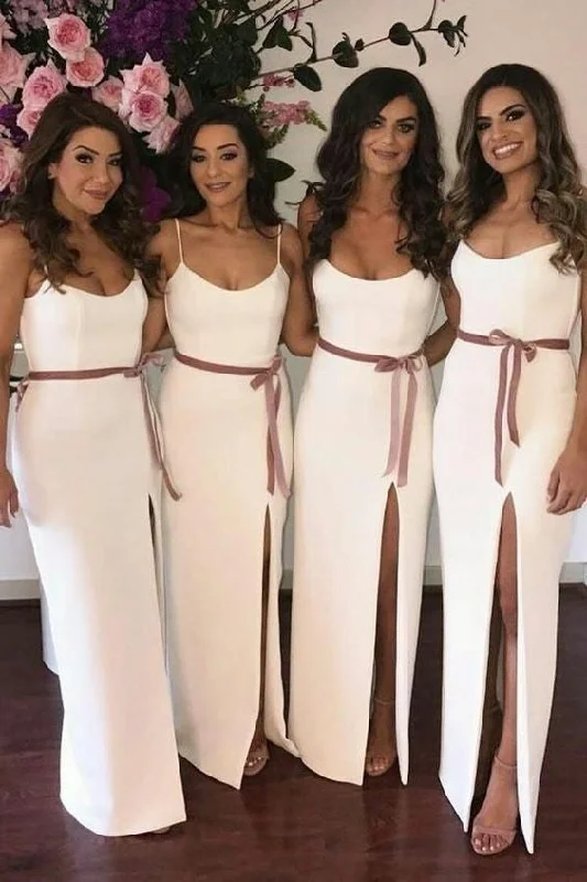 Limited Quantity relaxed fit dressSpaghetti Straps Cheap Long Bridesmaid Dress
