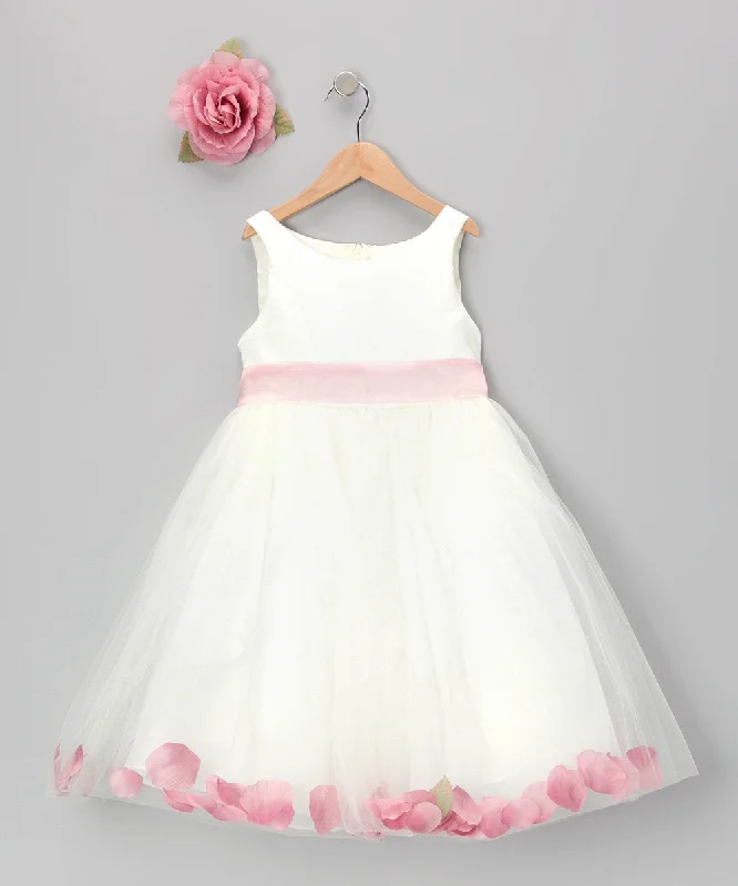 Lowest Price shift dressFree Shipping Cute Handmade Pink Florals Flower Girl Dress