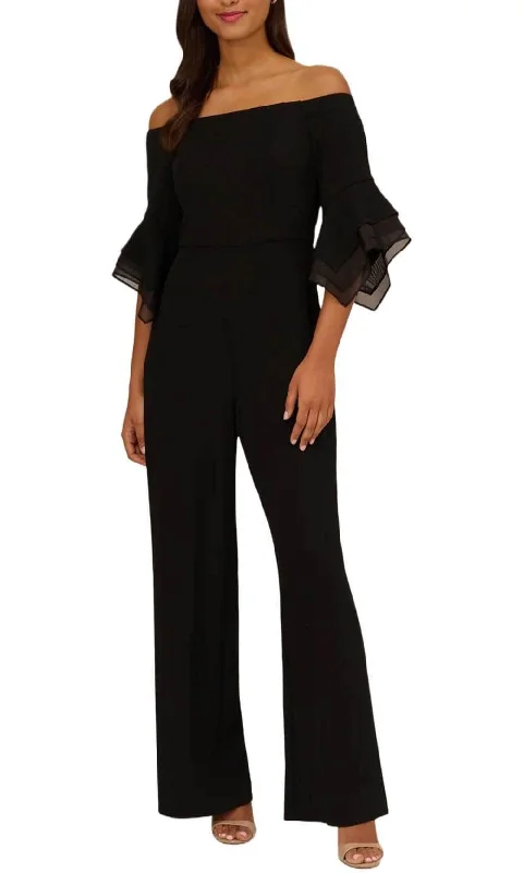 New Deals Adrianna Papell AP1E209617 - Flounce Sleeve Jumpsuit