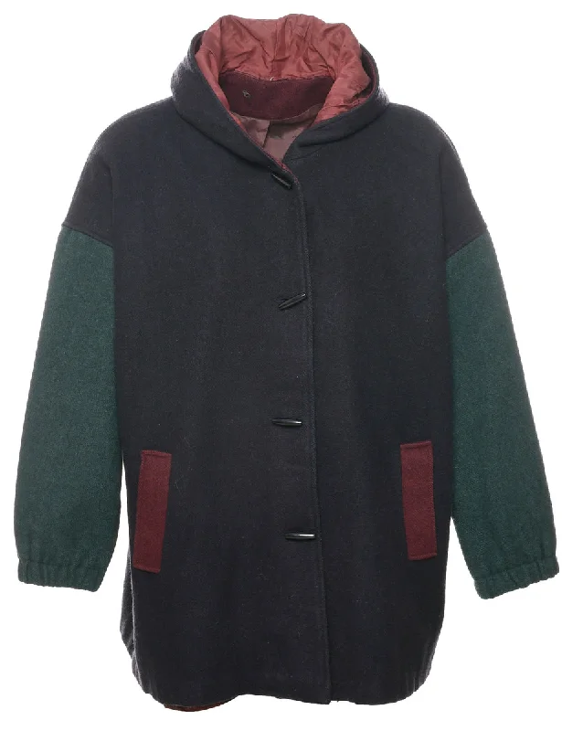 Clearance Event oversized coatHooded Wool Coat - XXL