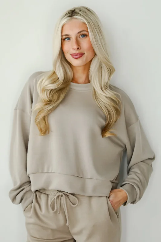 warm athletic hoodieUltra Air Soft Taupe Pullover