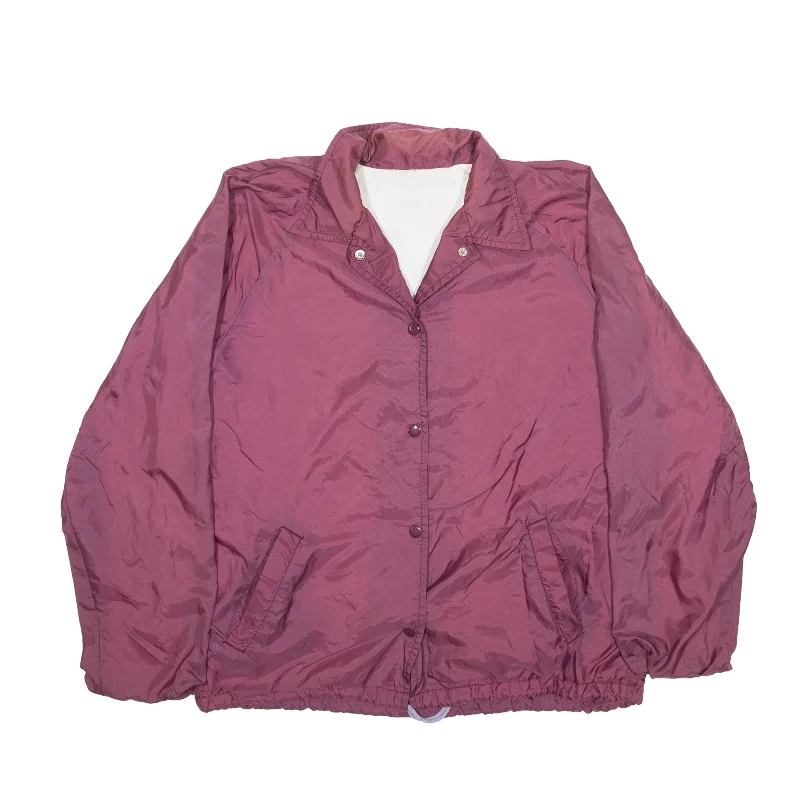 Extra Discounts fashion coat with hoodCoach Jacket Maroon Nylon 90s Womens L
