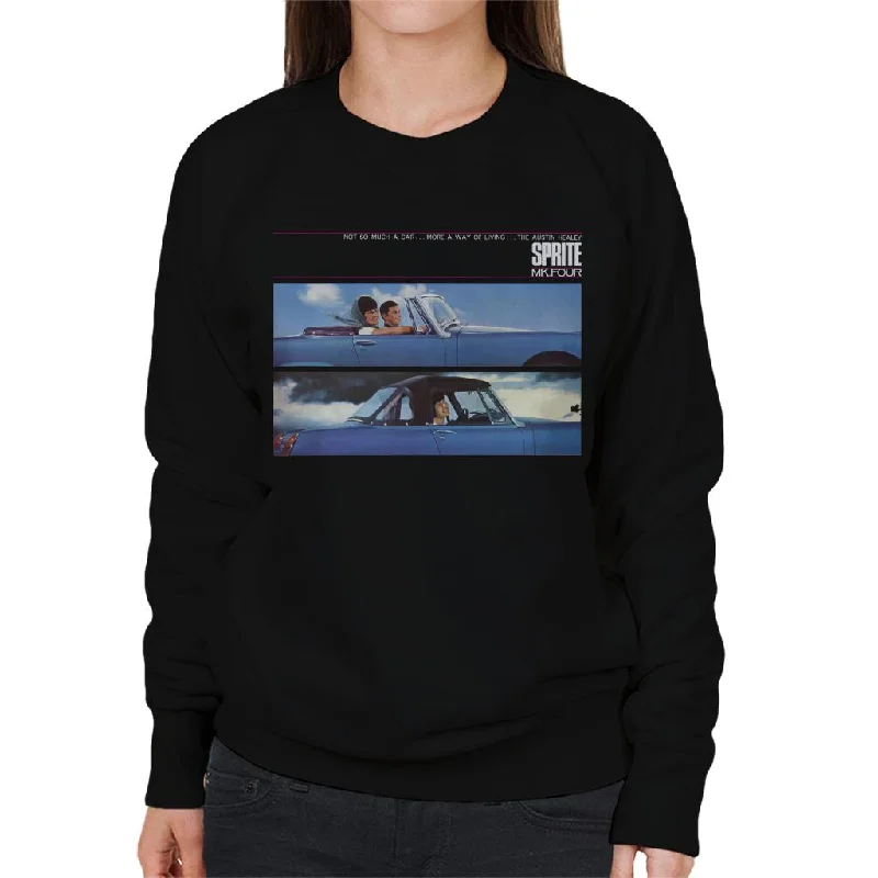 gym ready hoodieAustin Healey Sprite Mk IV A Way Of Living British Motor Heritage Women's Sweatshirt