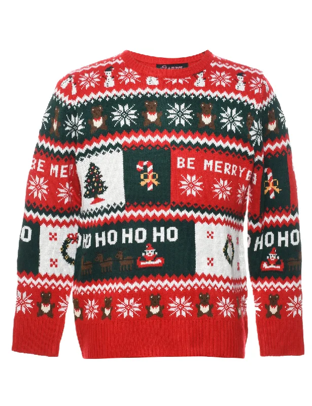 sporty jacketNordic Print Christmas Jumper - S