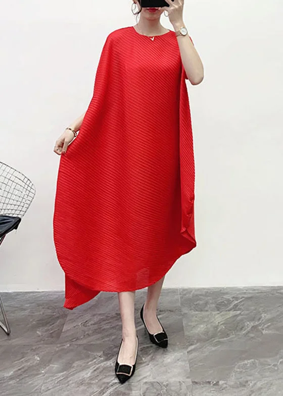 Limited Stock long-sleeve floral dressMulberry O-Neck Striped Maxi Dresses Short Sleeve