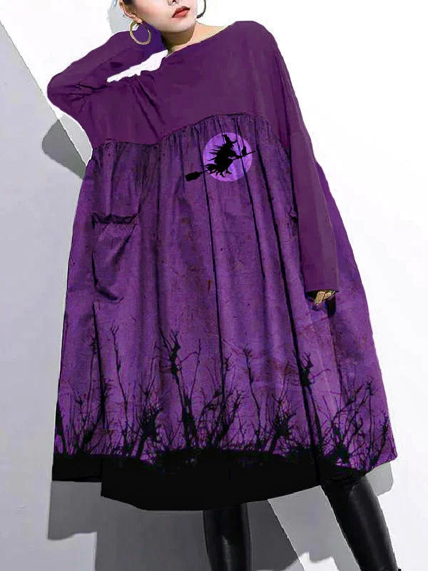 chic wrap dressElegant Cinched o neck Cotton clothes For Women Tutorials  Purple-landscape Dresses