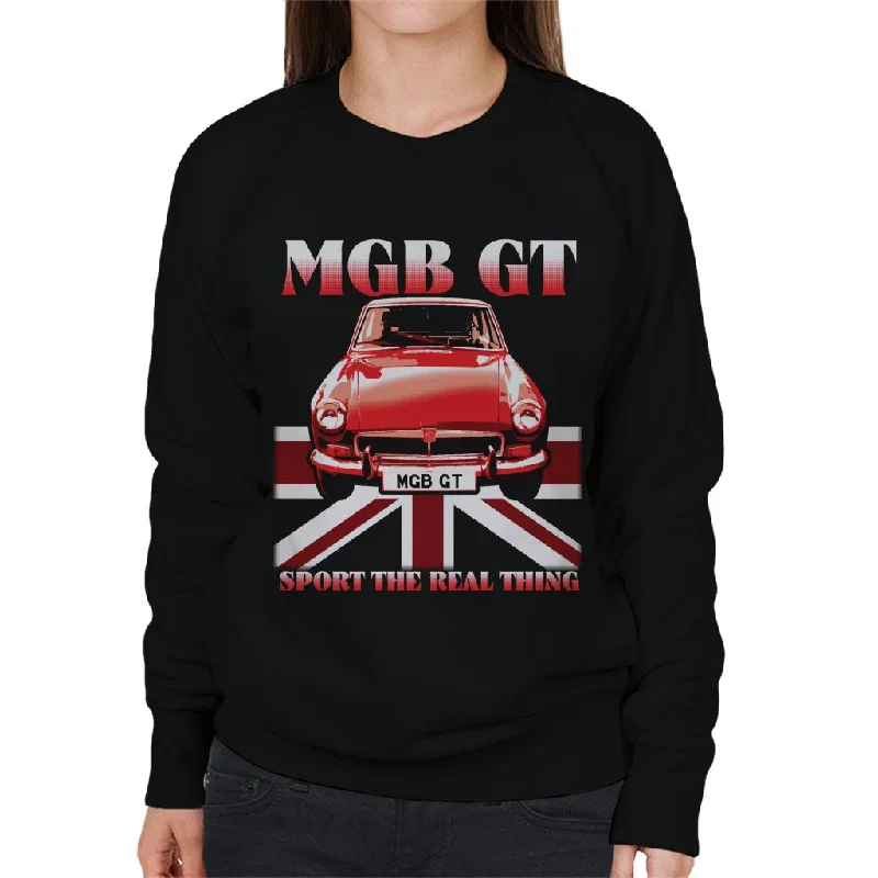 soft gym hoodieMG GT Sport The Real Thing British Motor Heritage Women's Sweatshirt